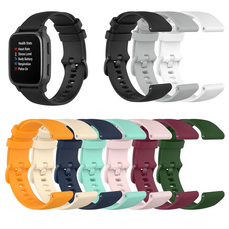 20mm Strap Watch Band for Garmin Venu 2 Plus/ SQ/move Sport Forerunner 645 Amazfit GTS 3 Silicone bracelet Watchband Accessories