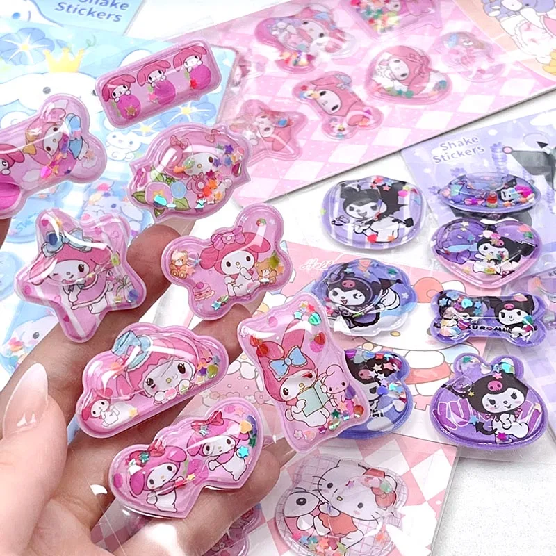 30 шт./партия Sanrio Kuromi Melody водяные наклейки Kitty Cinnamoroll Скрапбукинг DIY Декоративные