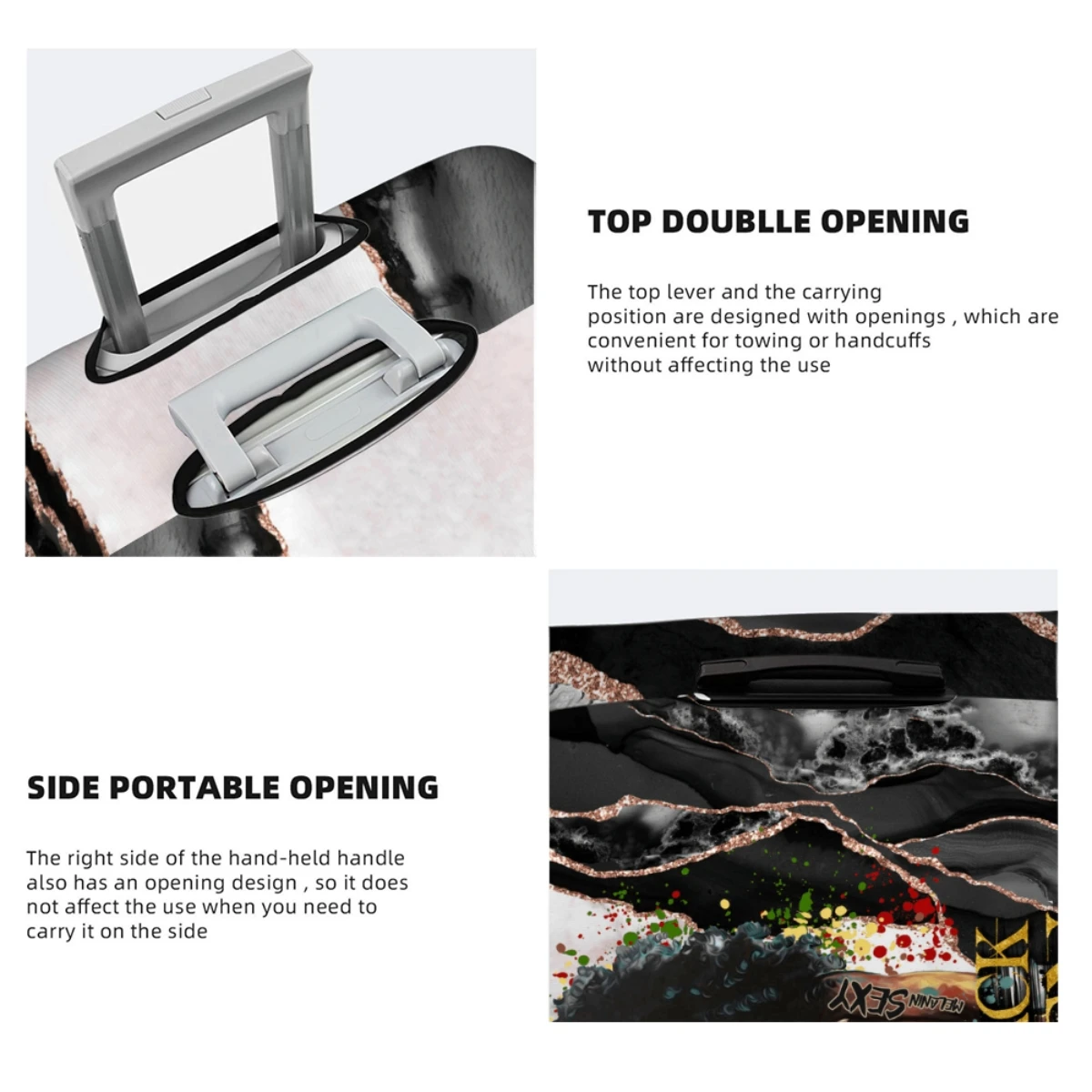 Luggage Covers King And Queen Personality Print Valentine's Gift Suitable for 18-32inch Dust Cover Travel Accessories