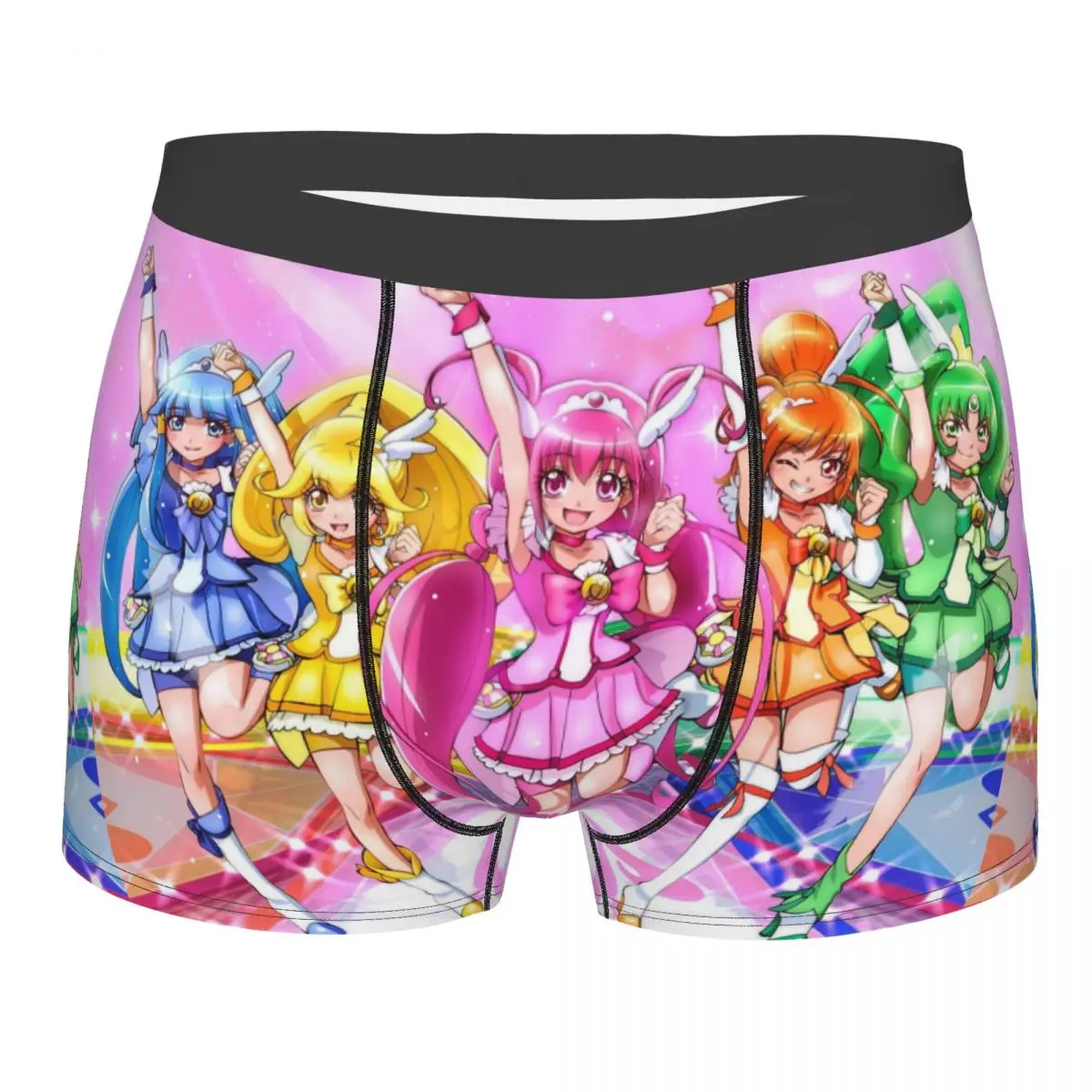 

Funny Boxer Smile Precure Anime Shorts Panties Briefs Men Underwear Glitter Force Yayoi Miyuki Soft Underpants for Male S-XXL