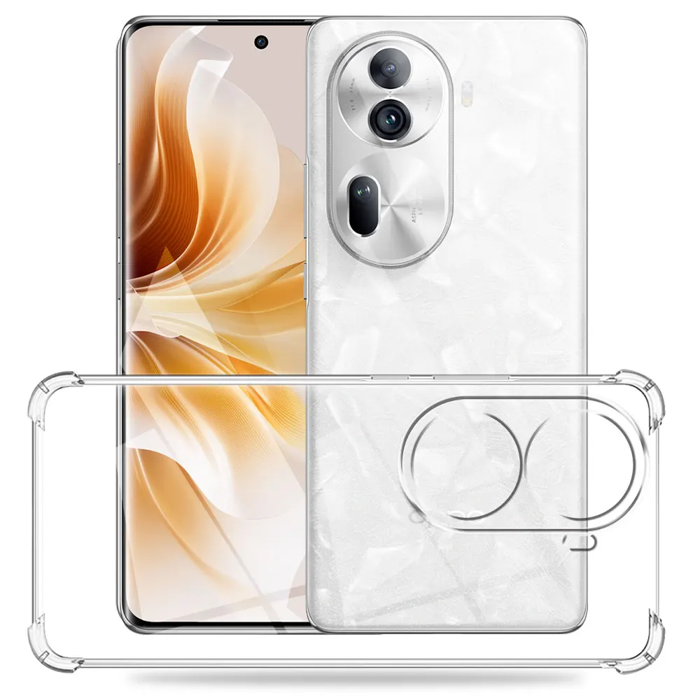Прозрачный противоударный силиконовый мягкий защитный чехол для OPPO Reno11 Pro 5G CPH2607