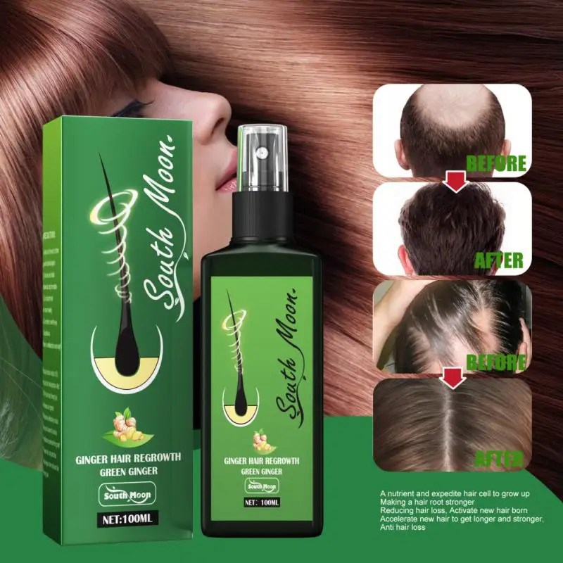 

1PC Ginger Nutrient Liquid Spray Hair Growth Spray Regrowth Ginger Spray Dedamaged Nourish Hair Care Hair Loss Product Hair Care