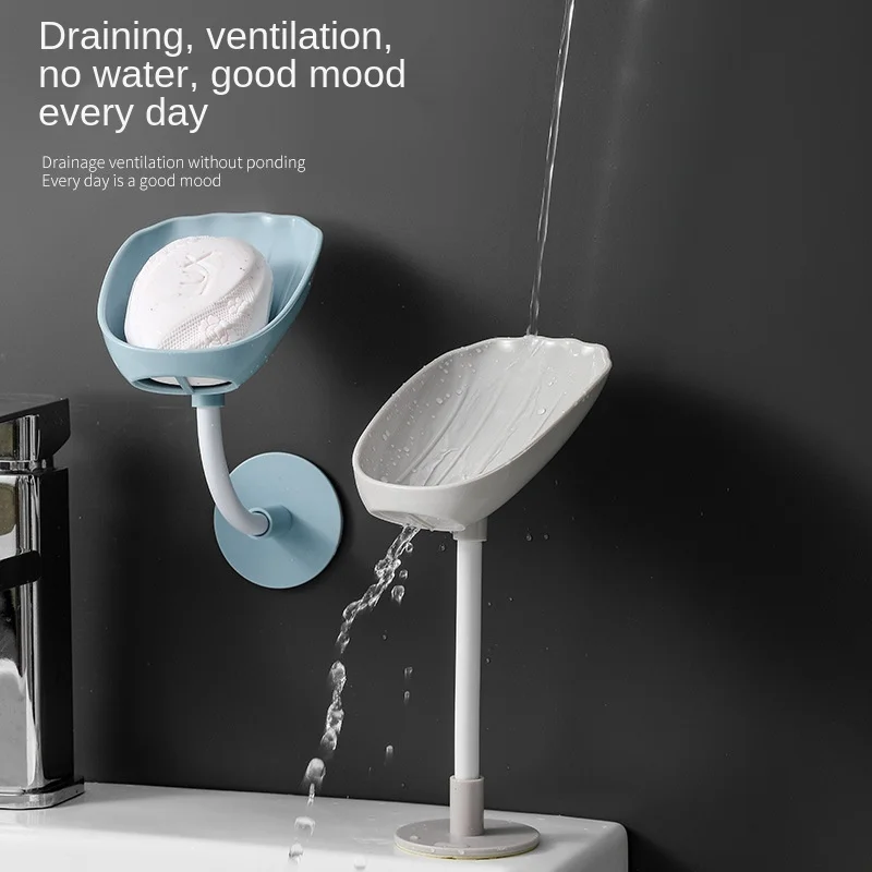 

New Creative Soap Rack Suction Cup Wall-mounted Free Perforation Creative Drain Rack Household Storage Box