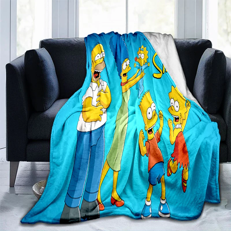 

S-Симпсоны мягкий плюшевый диван-кровать Метательное мультяшное одеяло для пикника s современное фланелевое одеяло чехол Gedruckt Bettdecke Geschenk