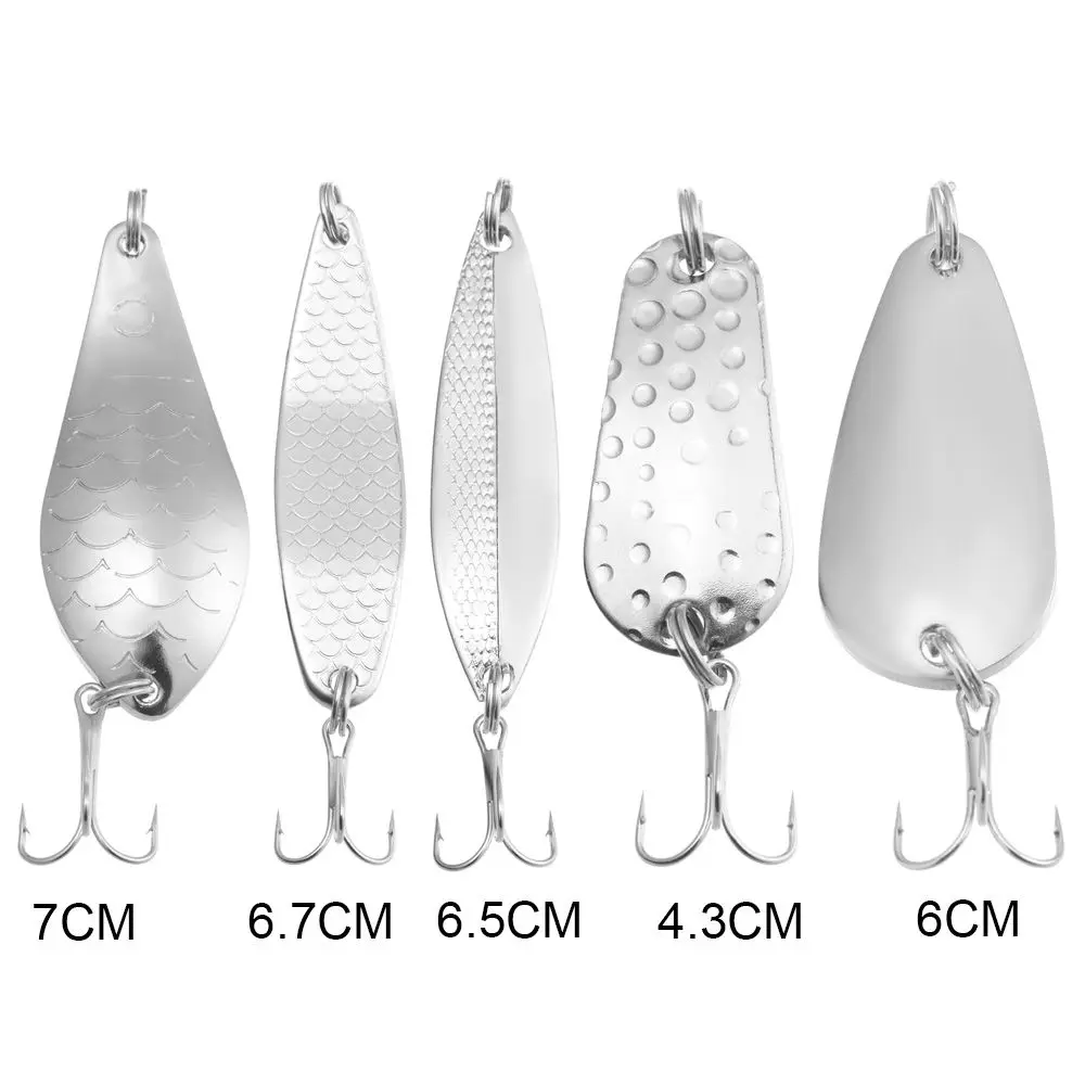 

Metal Rotating Spoon Fishing Bait Hard Bait Silver Sequin Reinforced Rotating Ring Rotating Sequin Rotating Hook Sea Fishing