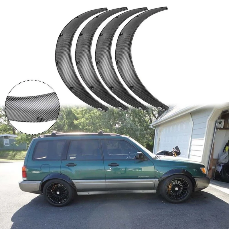 

4X 4.5” Carbon fiber Fender Flares Extra Wide Body Kit Wheel Arches For Subaru Forester 01-22