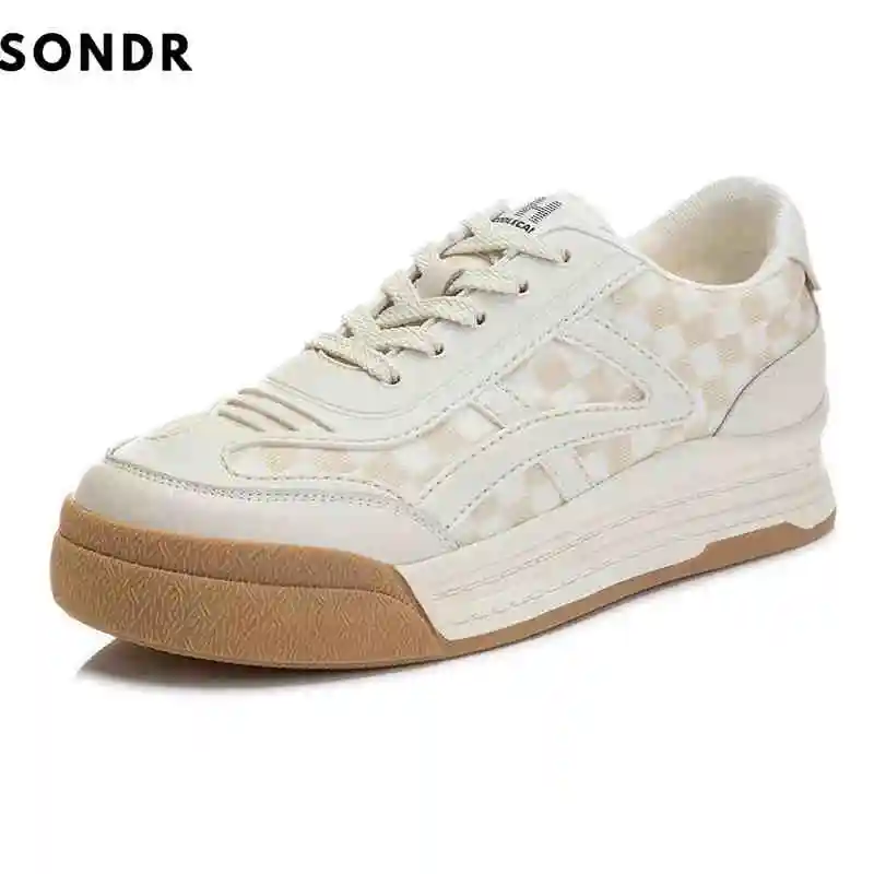 

Кожаные кроссовки на платформе, женская спортивная обувь на плоской подошве, роскошная дизайнерская обувь для женщин, новинка 2022, повседнев...