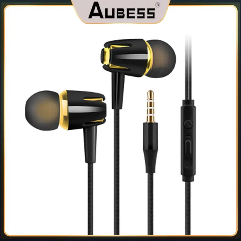 

3.5mm Earbuds Hifi Wired Headset Upgrade Version Stereo Headphones Subwoofer For Xiaomi Huawei Samsung Noise Cancelling With Mic