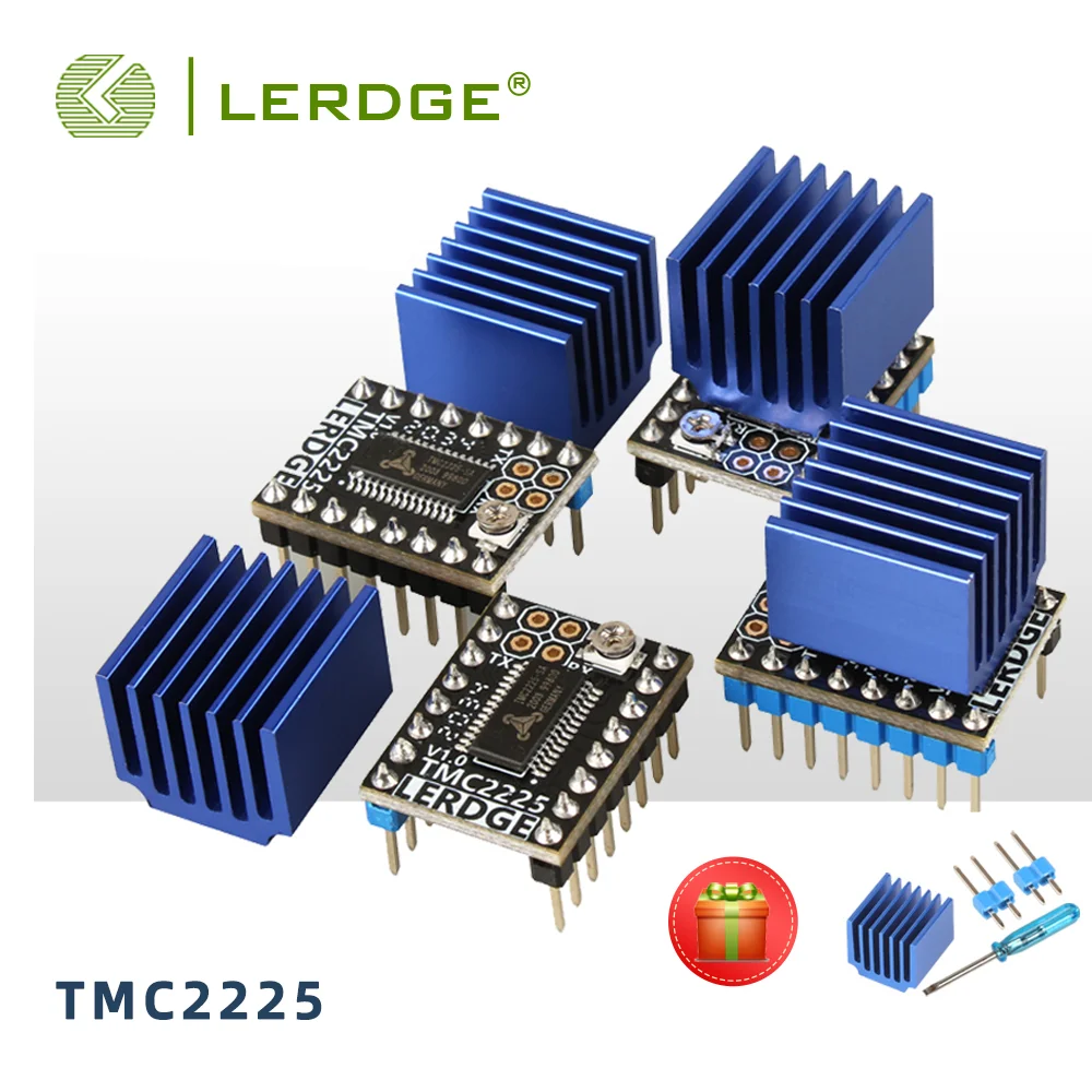 

LERDGE 3D Printer Parts TMC2225 Stepper Motor Driver 256 microsteps UART Mute Drivers StepStick VS TMC2209 TMC2208 TMC2130 A4988