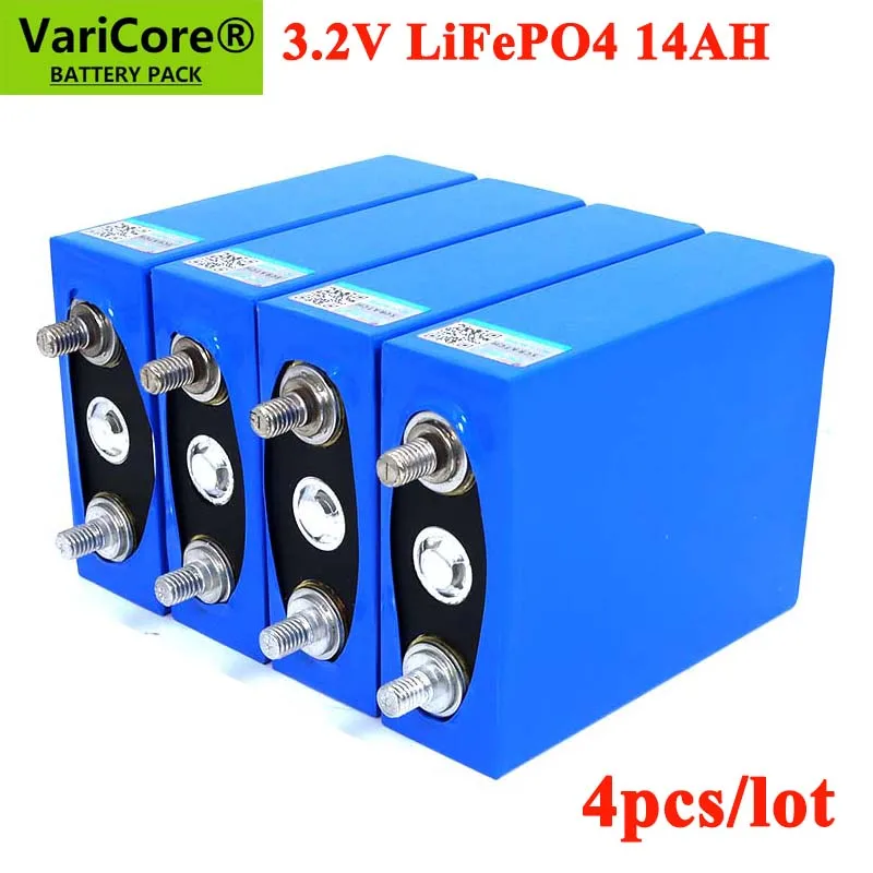 

4pcs 3.2V 14Ah battery pack LiFePO4 phosphate 14000mAh for 4S 12V 24V Motorcycle Car motor batteries modification Nickel