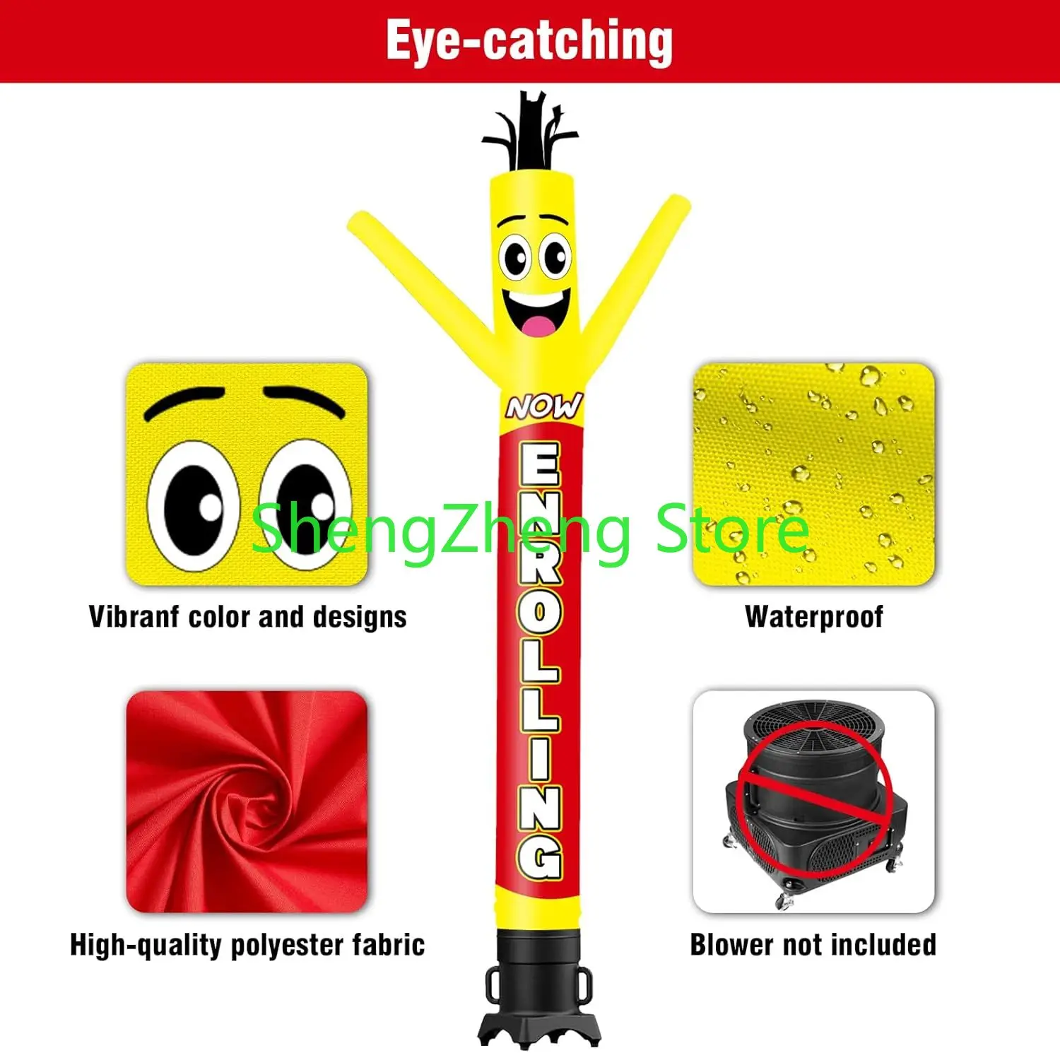 1 шт. 20 футов высокий сейчас вращающийся надувной трубке мужской дурацкий