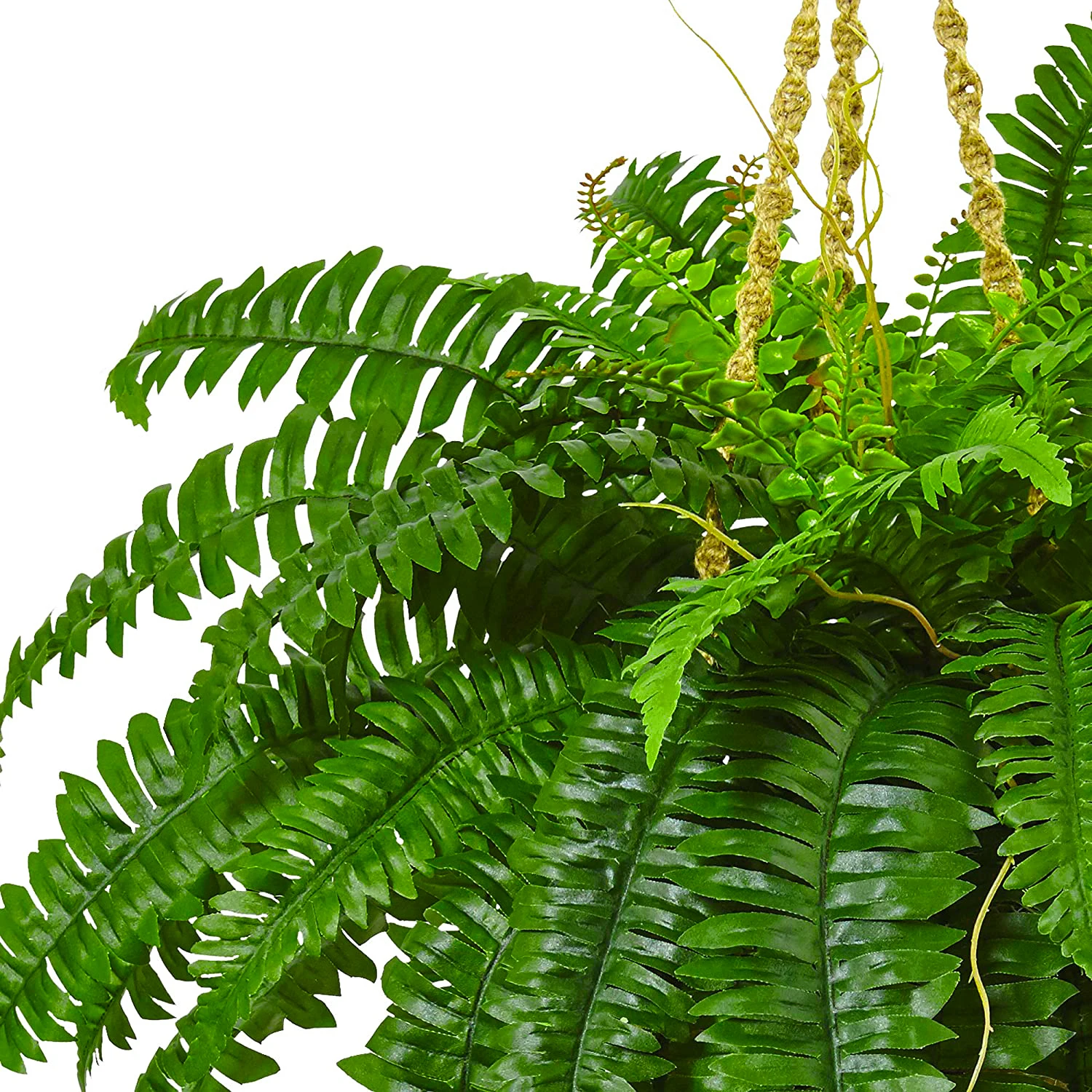 

Artificial Boston Fern Plants Bushes Faux Plants Shrubs Greenery UV Resistant for House Office Garden Indoor Outdoor Décor