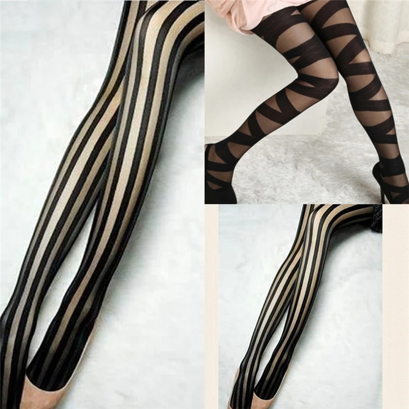 

New Sexy Skinny Women Stockings Fashion Goth Rocker Cross Bandage Straps Pants Pantyhose Tights Stockings Wholesale Drop Ship