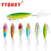 new bionic fishing lure minnow topwater 7g 10g 20g multicolor sequins baits fishing tackle feathers for fishing