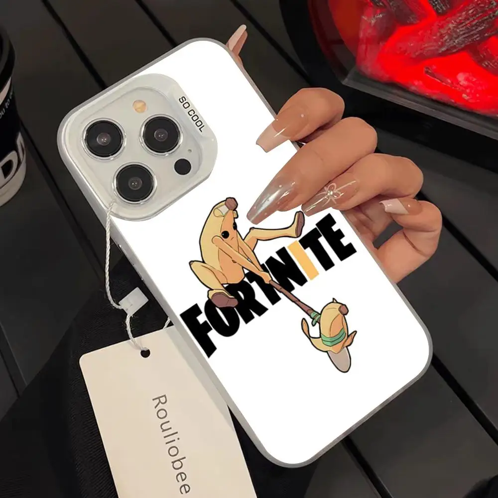 Чехол F-Fortnites-Cool-s для iPhone 17 16 15 14 13 12 Pro Max Air Plus, цветной, серебристый, жесткий, с защитным покрытием (art.: 3920db3d710db) - 3920db3d710db