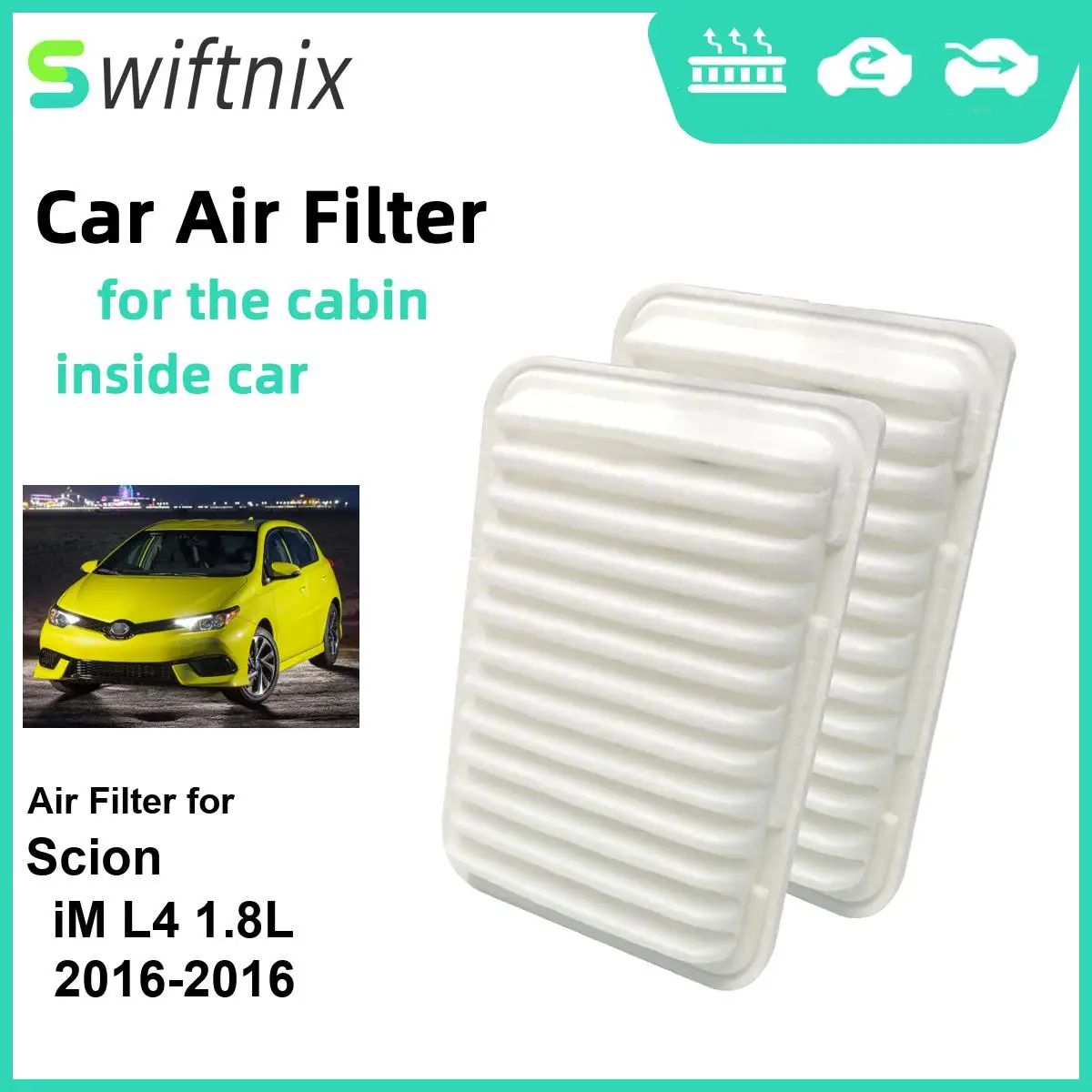 2 шт. воздушный фильтр для Scion iM L4 1.8L 2016-2016 CA10190 17801-0D060 17801-YZZ05 17801-21050