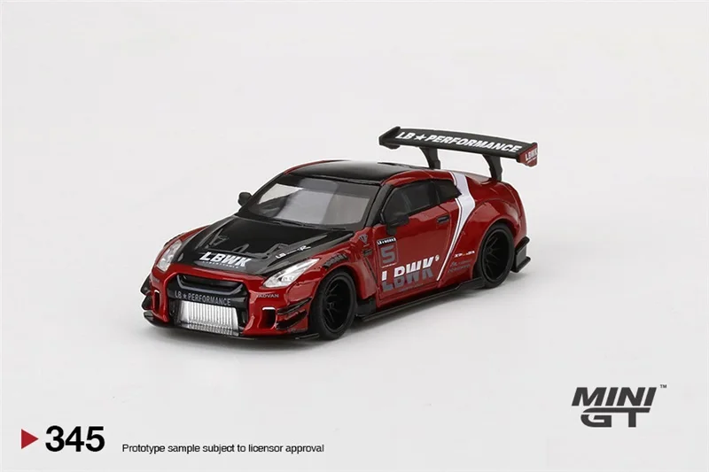 Предзаказ MINI GT 1:64 Nissan GT-R R35 Тип 2 заднее крыло ver 3 Red LB Work Livery 0 литая модель