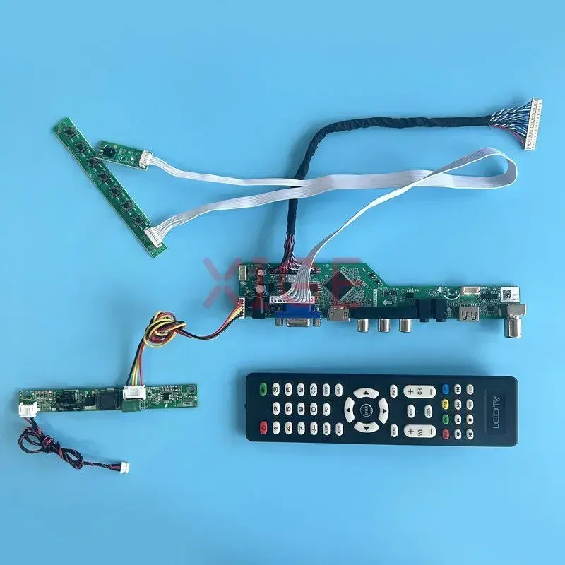 

Плата драйвера ЖК-контроллера для LM250WF2 M250HTN01, 1920*1080, аналоговый ТВ-сигнал, LVDS, 30-контактный экран дисплея, VGA + HDMI + AV + USB, 25 дюймов в комплекте