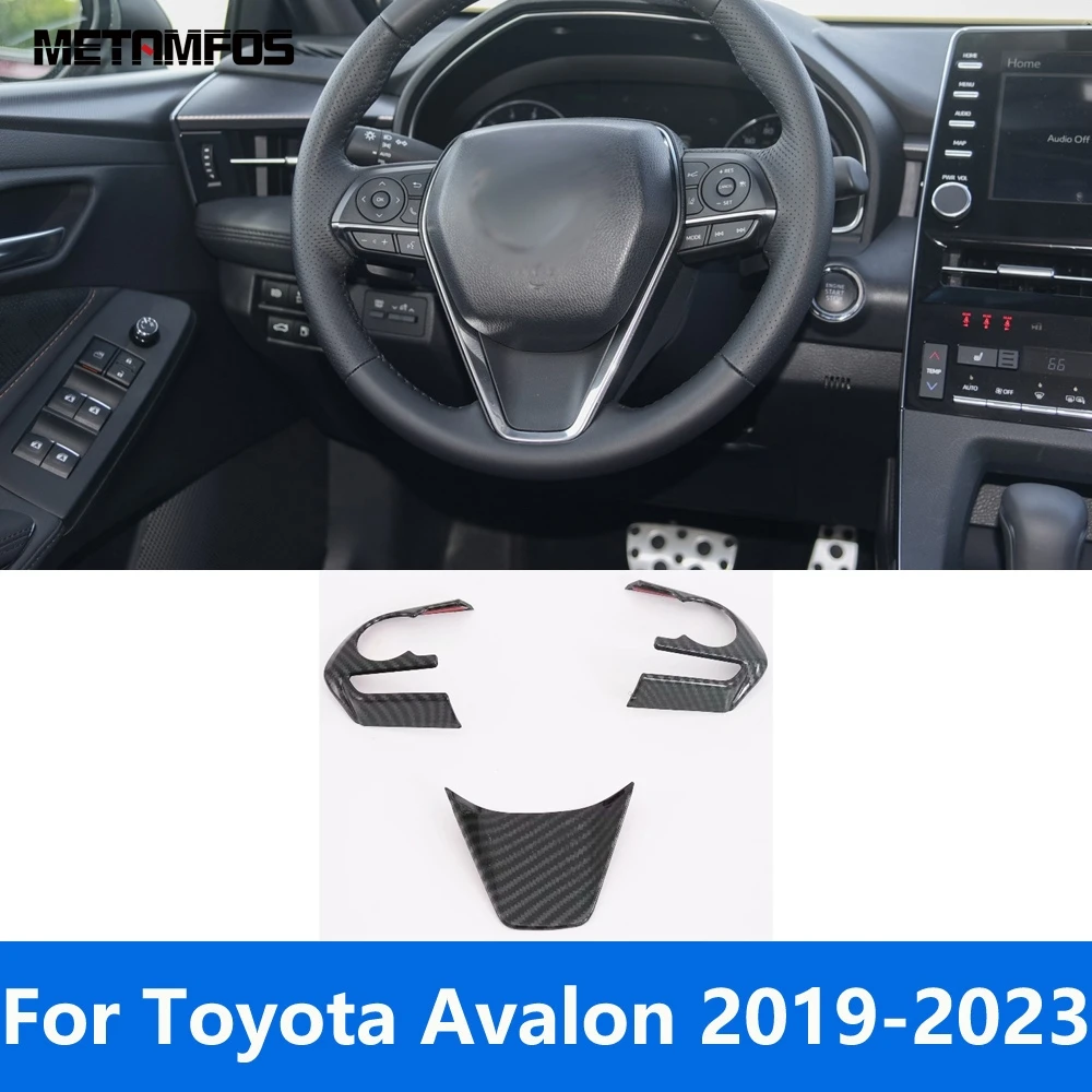 

Отделка чехла на руль для Toyota Avalon 2019, 2020, 2021, 2022, 2023, стикер из углеродного волокна, аксессуары для стайлинга автомобиля