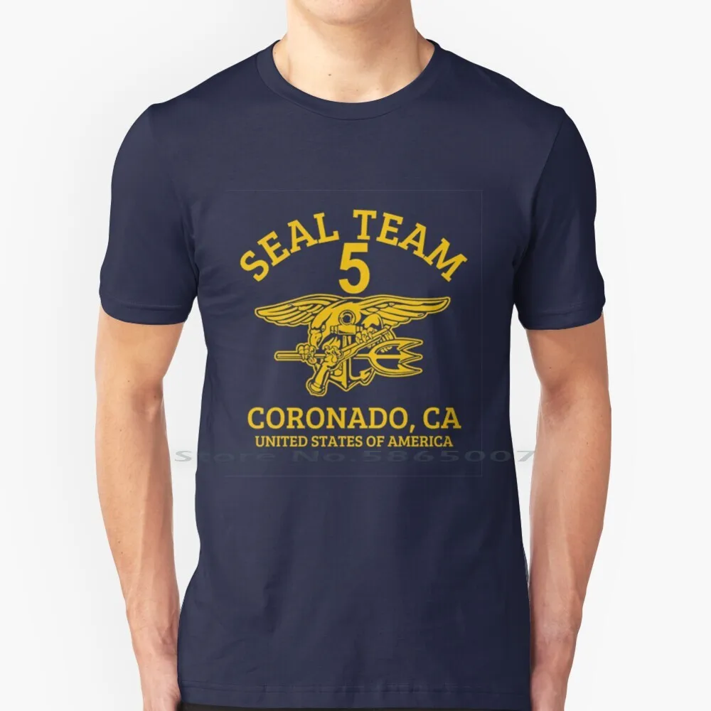 

U.s. Navy Seals-Seal Team 5 T Shirt 100% Cotton Seals Us Navy Special Forces Seal Team S E A L Ar 15 M4 M 16 Special Weapons