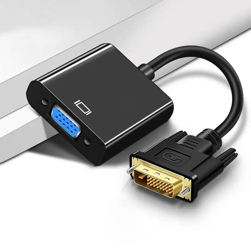 

DVI to VGA Converter DVI-D DVI24+1 To VGA 1080P With Chip Suitable For Laptop Computer Connection Display TV Projecto