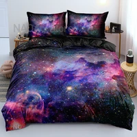 rainbow galaxy duvet cover set colorful sky universe space psychedelic bedding set soft comforter set with pillowcases