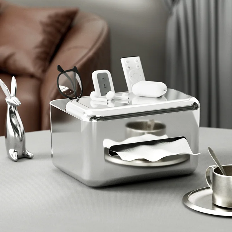 

Paper Rack Elegant Chrome Car Home Cube Square Shaped Tissue Box Container Abs Plastic Carton Towel Napkin Tissue Holder 2023