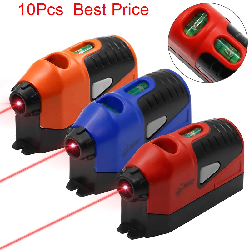 

10Pcs/lot Hot Search Accurate Multipurpose Laser Level Guide Leveler Straight Project Line Spirit Level Tool Hang Picture