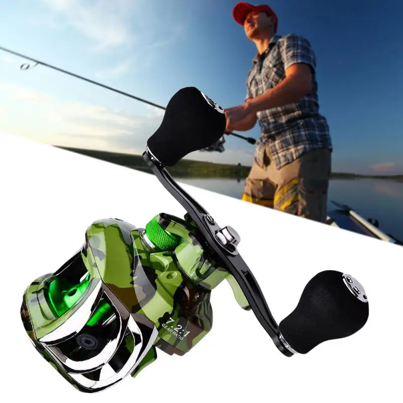 

Fishing Reel Spinning 7: 1: 1 Pesca 18 + 1 axis vertical fishing reel 10KG Max Drag Power Fishing Reel for Bass Pike Fishing