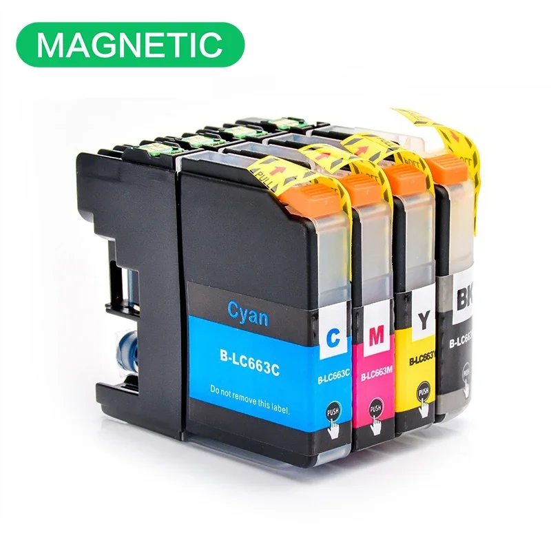Новинка 4 цвета LC663 BK C M Y Совместимый чернильный картридж с полными чернилами для