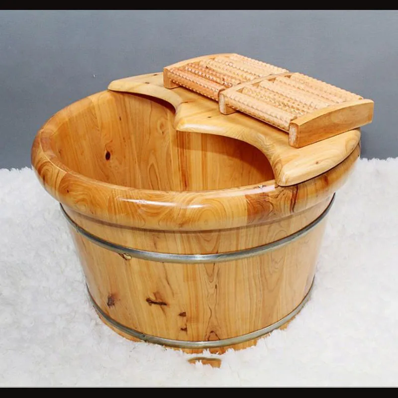 

Foot Washing Barrel Household Thickened Foot-soaking Barrel Fumigation with Cover Massage Foot Bath Foot-soaking Barrel