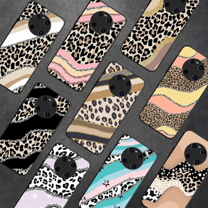 

Leopard Print Phone Case for Samsung A51 A30s A52 A71 A12 for Huawei Honor 10i for OPPO vivo Y11 cover