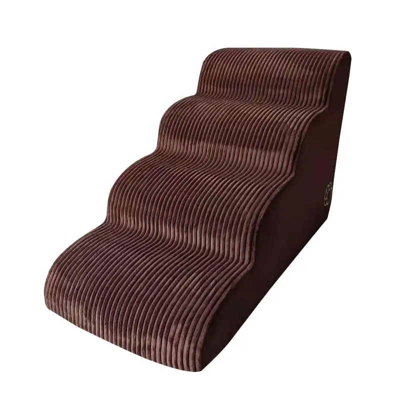 

Pet Steps 4 Tiers High Density Foam Pet Stairs For Couch Soft Dogs Flexible Steps For High Sofa Bed Breathable Pet Stairs For
