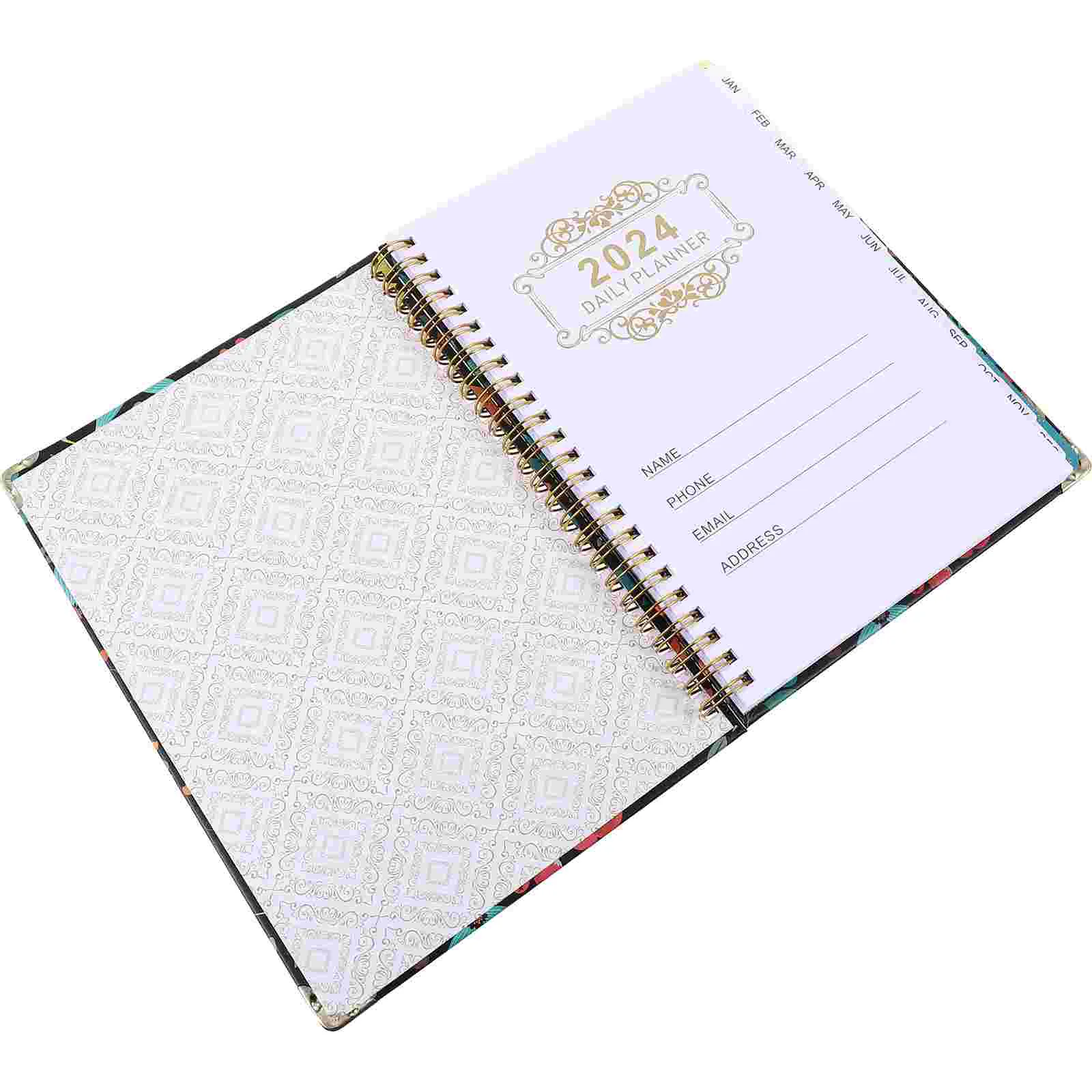 

Notebook Monthly Planner 2024 Planning Journal Portable Paper Students Notepad Office Time Management