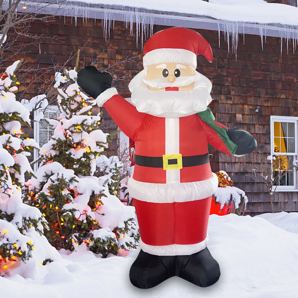 

Гигантский надувной садовый Дед Мороз, 1,8 м, светодиодный надувной Санта-Клаус для газона, двора, праздвечерние чные принадлежности, Рождественское украшение
