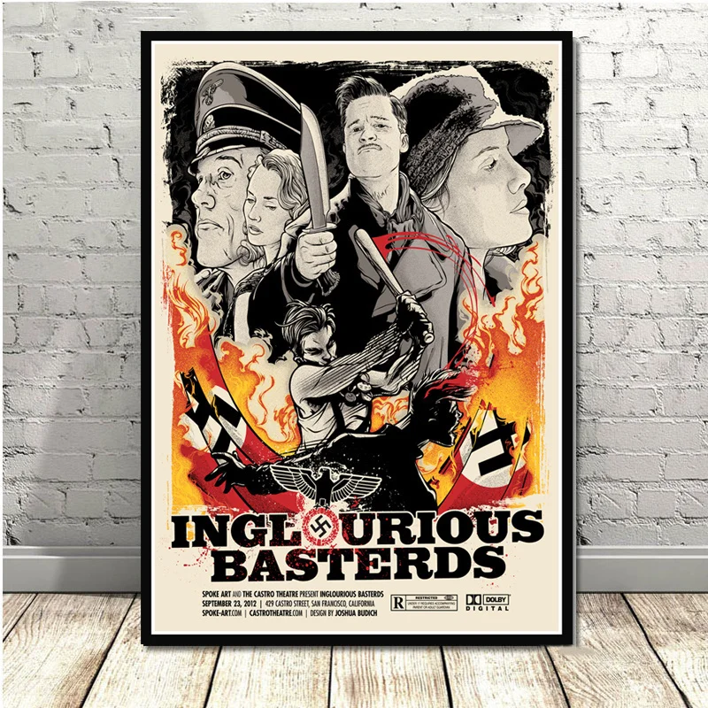 

Quentin Tarantino Inglourious Basterds Movie Canvas Painting Posters And Prints Picture On The Wall Decorative Home Decor Obrazy