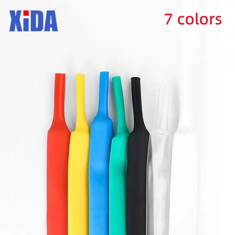 

1 Meter Heat Shrink Tube Transparent Clear Black Heat Shrinkable Tubing Wrap Wire Kits 2:1 Wrap Wire Sell Connector Cable Sleeve