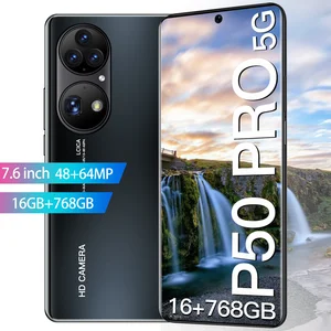 2022 new cell phone p50 pro android11 0 and 7 6inch full screen 16gb768gb 48mp64mp memory 5g network smartphone cellphones free global shipping