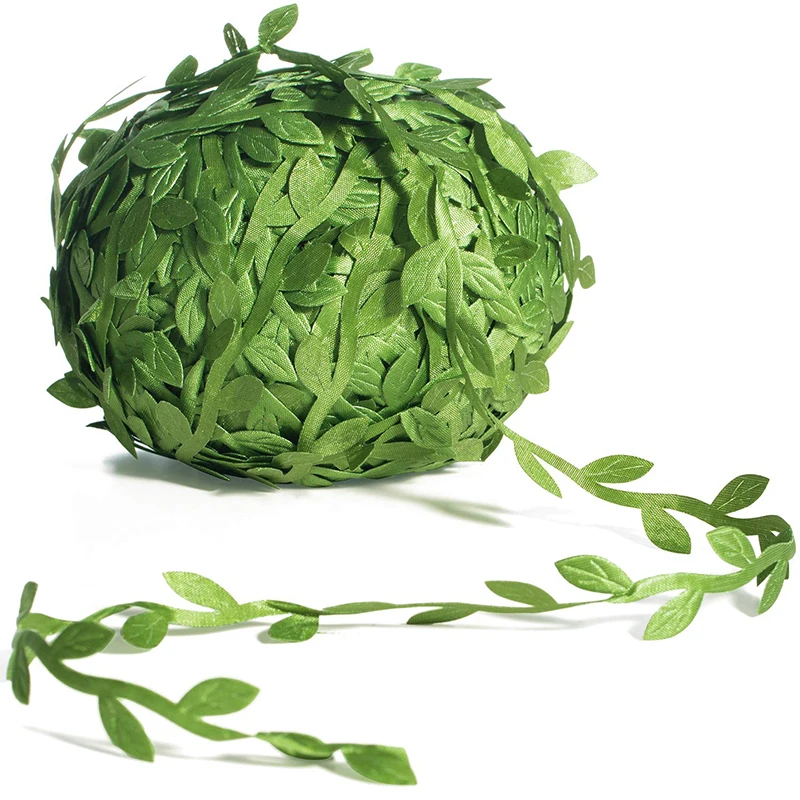 

Leaf Ribbon Artificial Vines Leaves String Trim Ribbon Wild Jungle Botanical Greenery for Party Wedding Home Wreaths DIY Craft