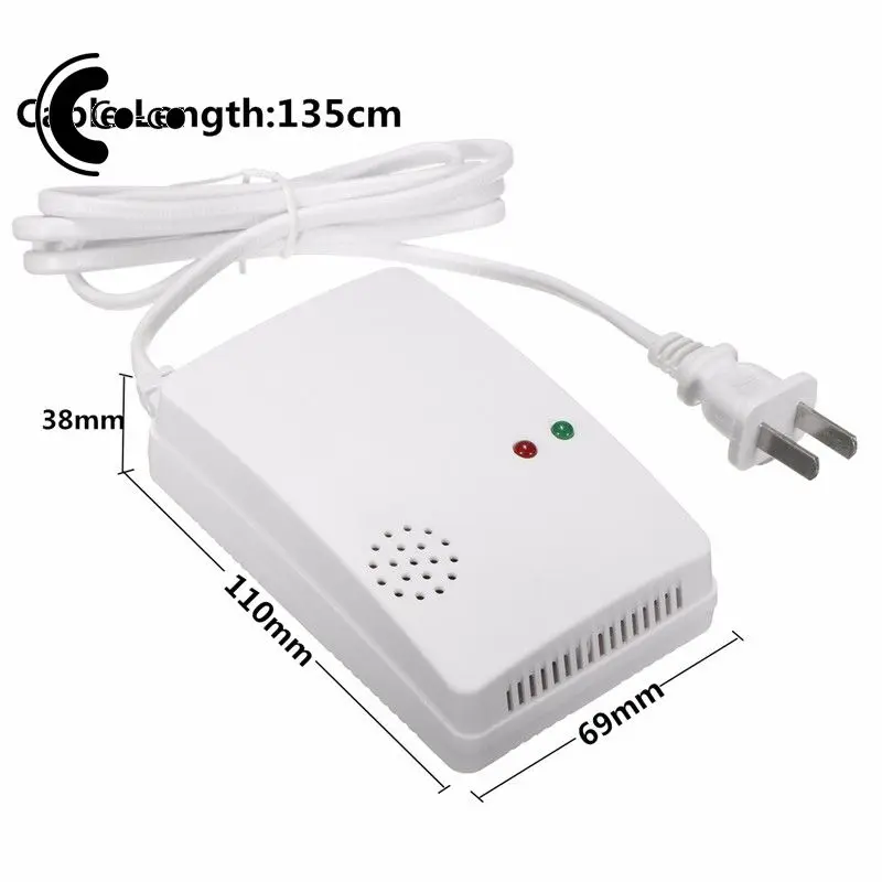 

Light Flash And 85db Sound Alarm Ck-2008c Smart Home Security New Natural Gas Leak Detector Us Lpg Alarm Sensor 220v Ac