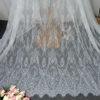 high end ultra thin soft skin friendly eyelash lace lace fabric 1 5 meters wide clothing veil wedding accessories