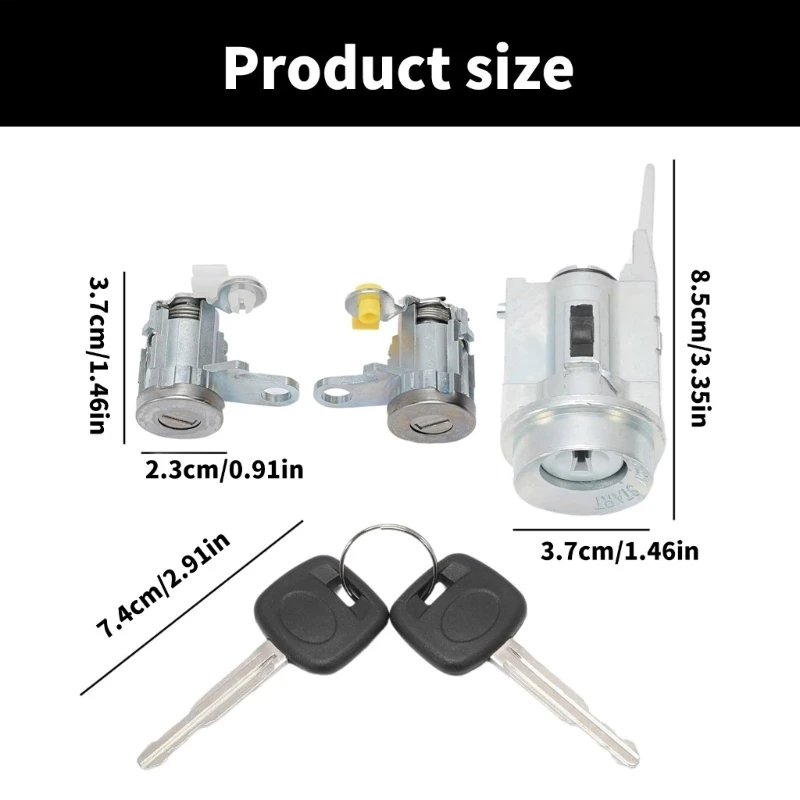 Выключатель зажигания комплект цилиндров замка двери цилиндр передней на 1995-2004