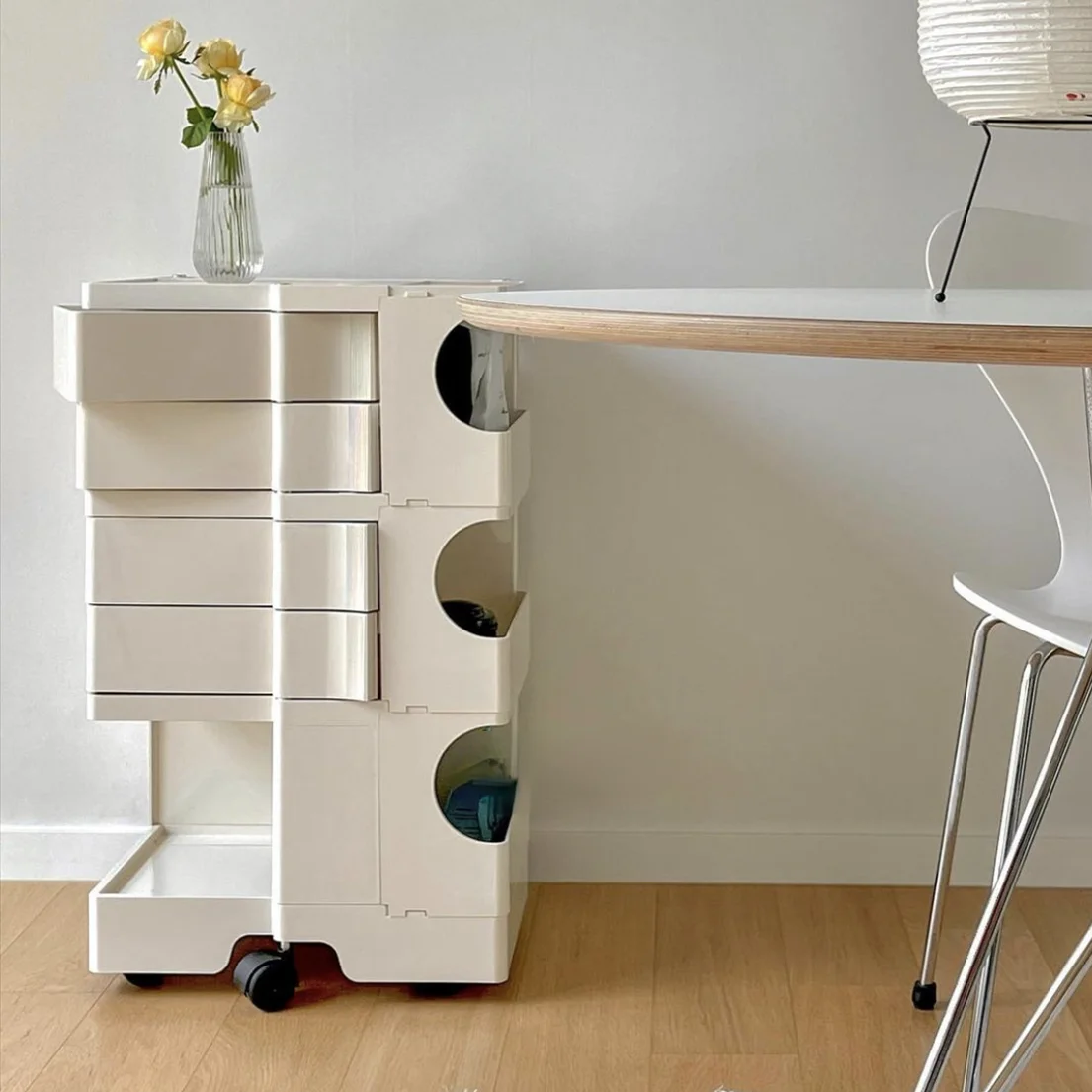 

Trolley Storage Cabinet Internet Celebrity Bedside Table Home Living Room Ins Style Removable Cosmetics Snack Locker