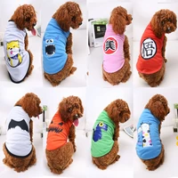 pet dog clothes for small dogs cute printed summer pets tshirt puppy dog clothes pet cat vest cotton tshirt pug apparel costumes
