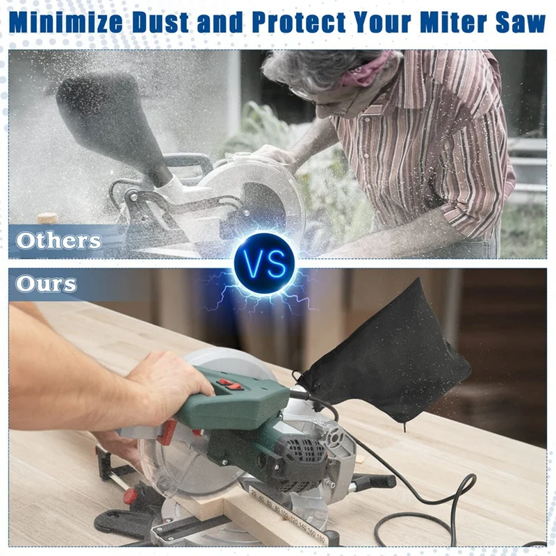 1 шт. черный мешок для сбора пыли модели торцовочной пилы 255 с застежкой-молнией и