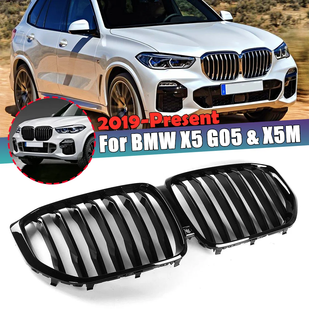 

Car Front Bumper Racing Grill ABS Kidney Grille Single Slat Replacement For BMW New X5 G05 X5M 2019 2020 Car Styling