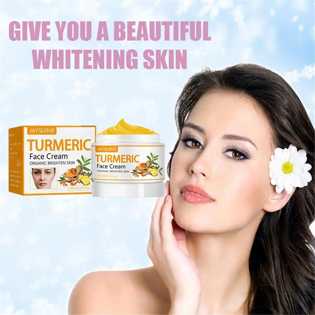 

50g Turmeric Anti-Wrinkle Face Cream Firming Lifting Brighten Facial Skin Anti-Aging Serum Whitening Moisturizing Skin Care
