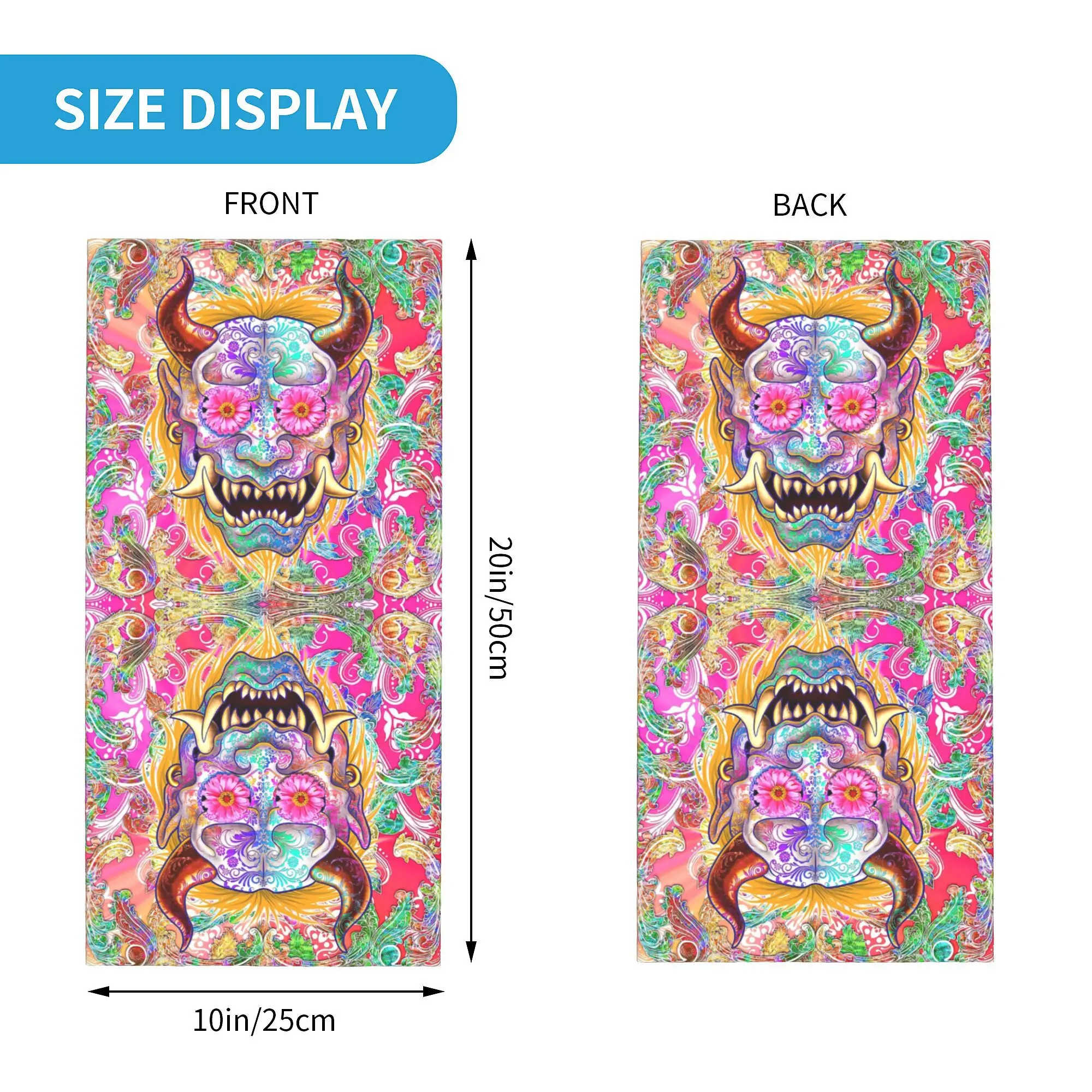 Бандана Oni на заказ с сахарным черепом гетры для катания лыжах велоспорта женский