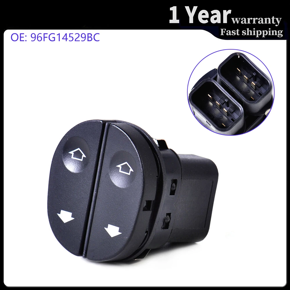 

Power Master Window Switch Control Button Fits for Ford Fiesta KA MK6 Fusion Tourneo Connect 96FG14529BC Direct Replacement