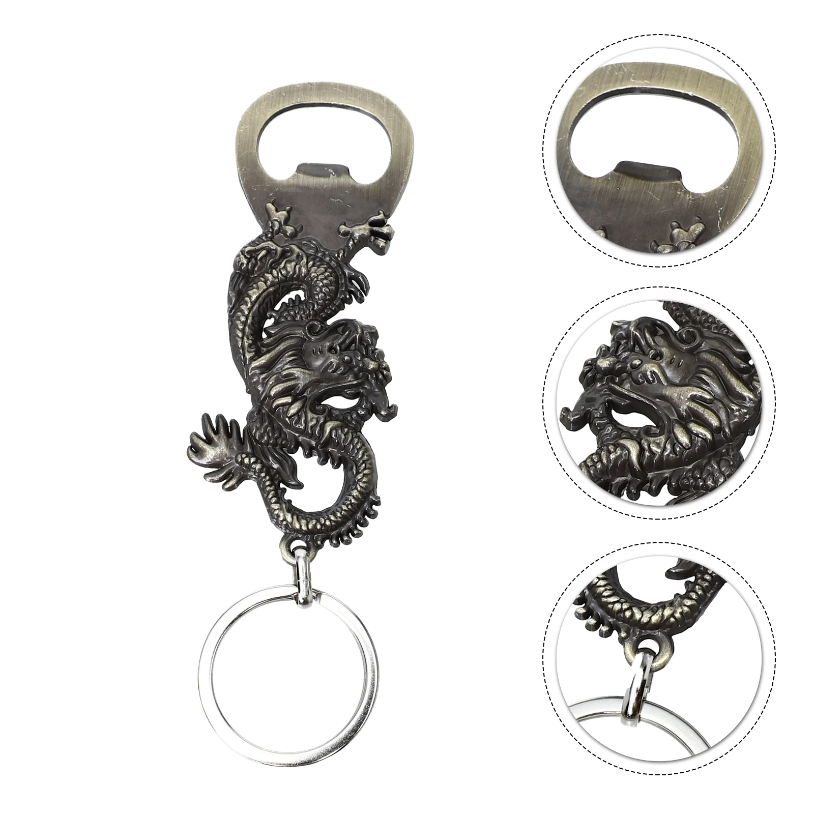 

4Pcs Keychain Beer Opener Bottle Opener Zinc Alloy Bottle Opener with Key Ring